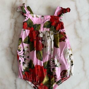 Dolce & Gabbana Pink Floral Kids Romper